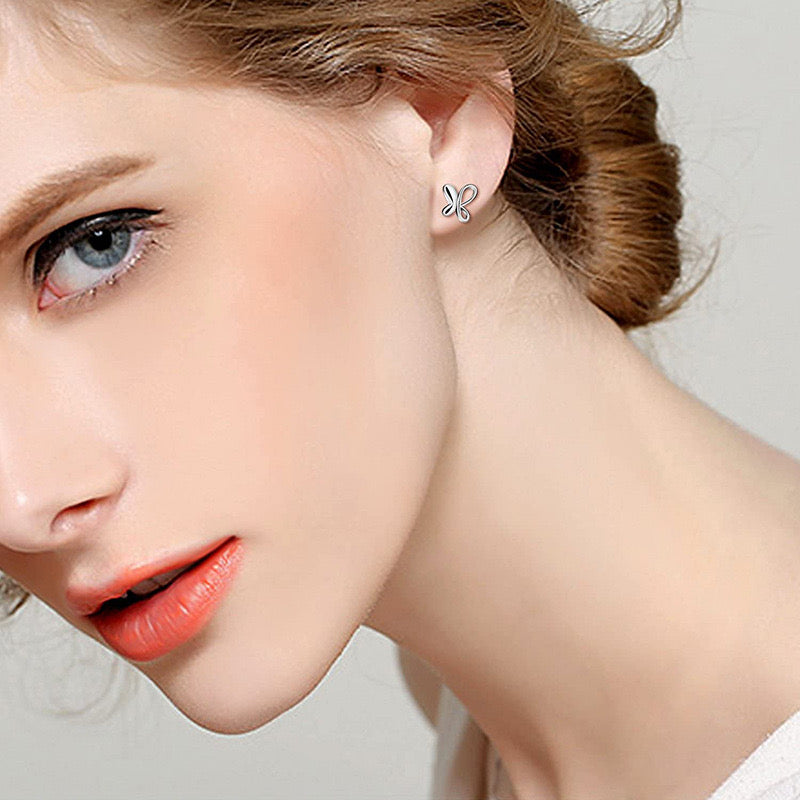 Abstract Butterfly Stud Earrings