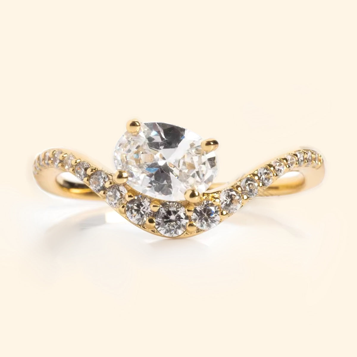 Floating Zirconia Ring