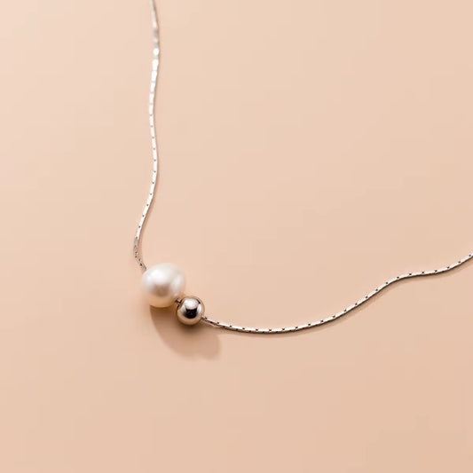 Freshwater Pearl and Silver necklace