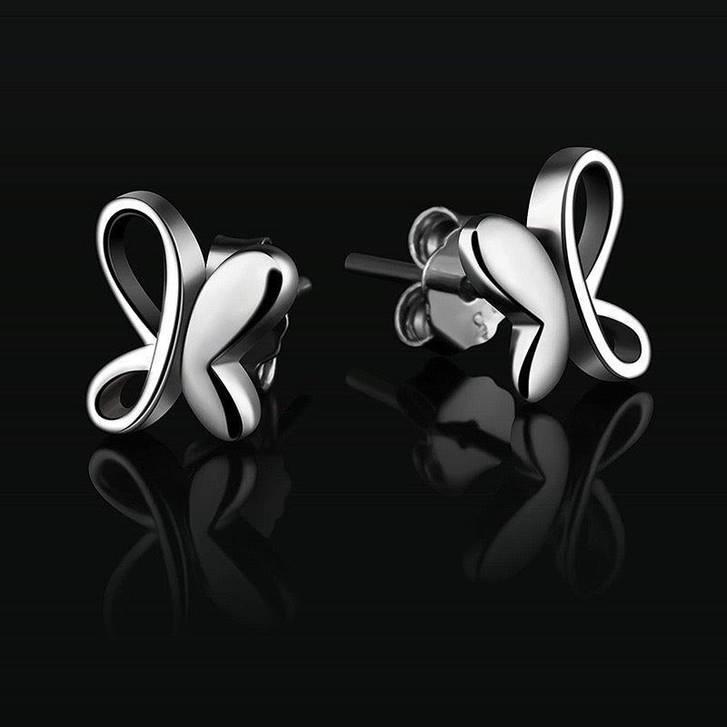 Abstract Butterfly Stud Earrings