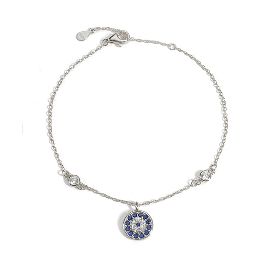 Sparkling Evil Eye chain bracelet