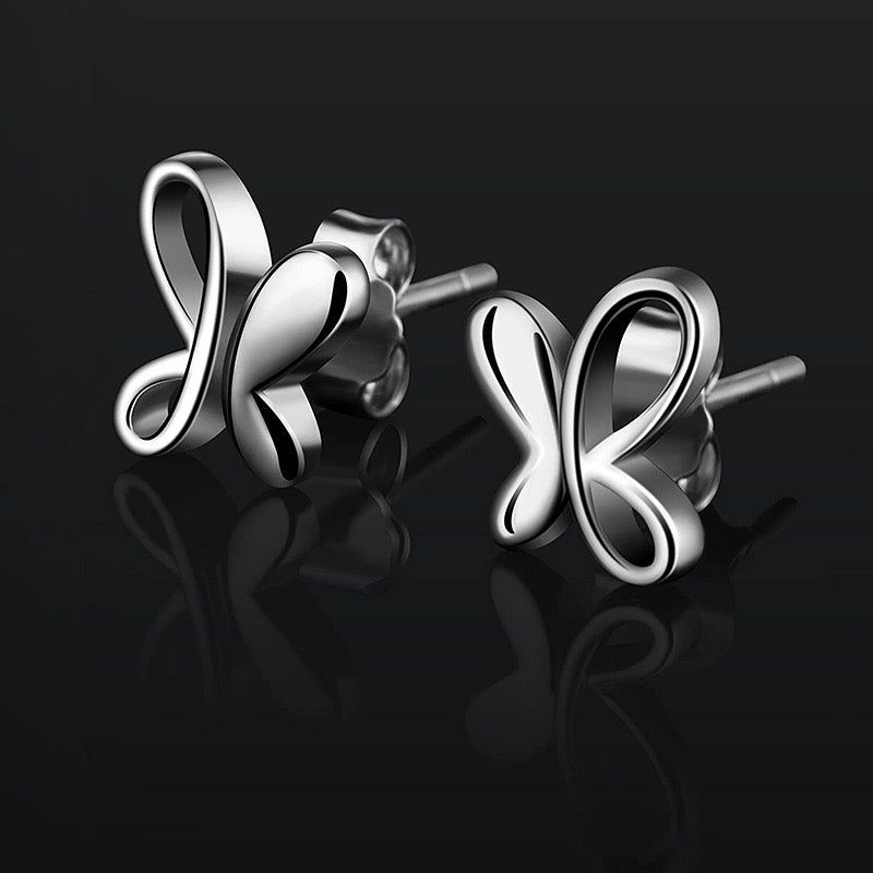 Abstract Butterfly Stud Earrings